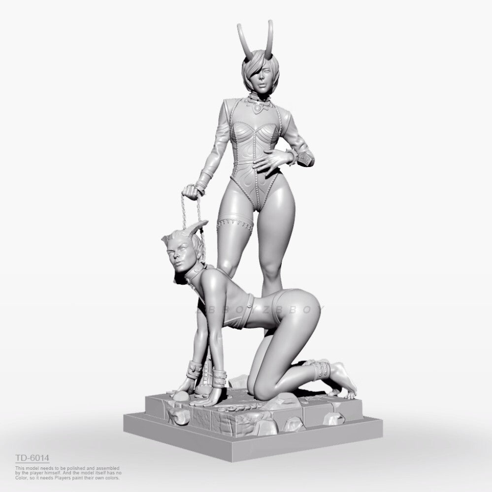 1/24 resin figure model kit Tame the evil female demon Unassembled Unpainted