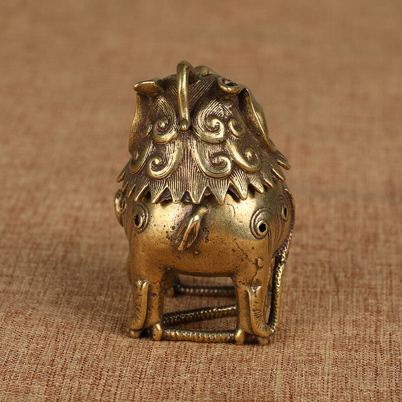 Copper Pixiu Vaporizer Ornaments Tea Ceremony Zen Statuette Statue