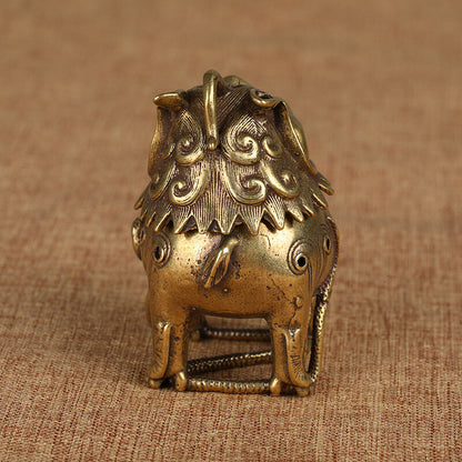 Copper Pixiu Vaporizer Ornaments Tea Ceremony Zen Statuette Statue