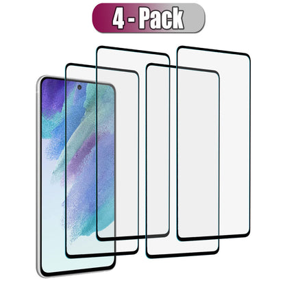 For Samsung Galaxy S21 FE 5G Glossy Full Cover Tempered Glass Screen Protector