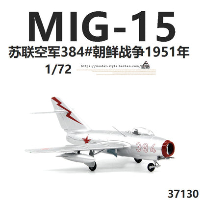 1/72 Soviet Air Force Mig-15 fighter red model 384 # Mig-15 aircraft model