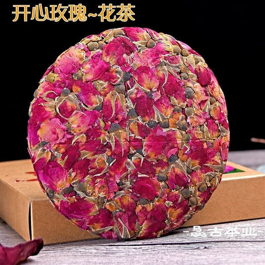 Flower Tea Cake Rose Blooming Tea Nectar Scented Herbal Puer Tea Green Food