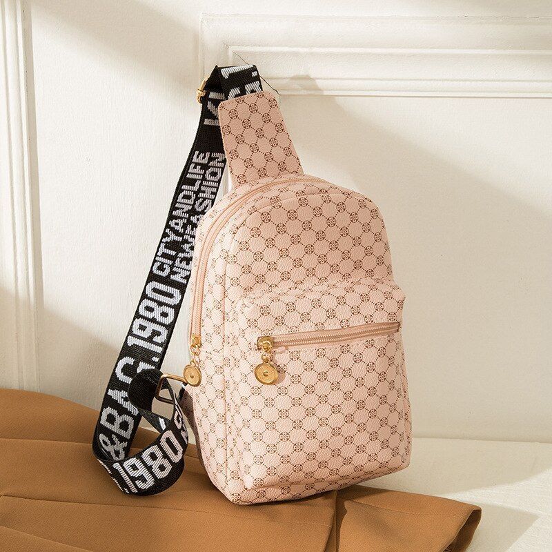 Polyester Bag Fashion Simple Crossbody Printed Chest Bag Set Shoulder Purse 1 PC
