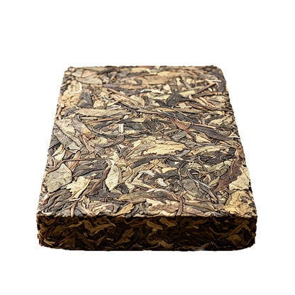 200g Raw Pu'er Tea Brick Dry Stored Yunnan Bingdao Ancient Tree Yellow Leaf Tea