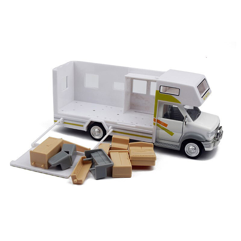 1:28 Luxury Motorhome Camper RV Model Car Diecast Toy Cars Toys for Boys Kids
