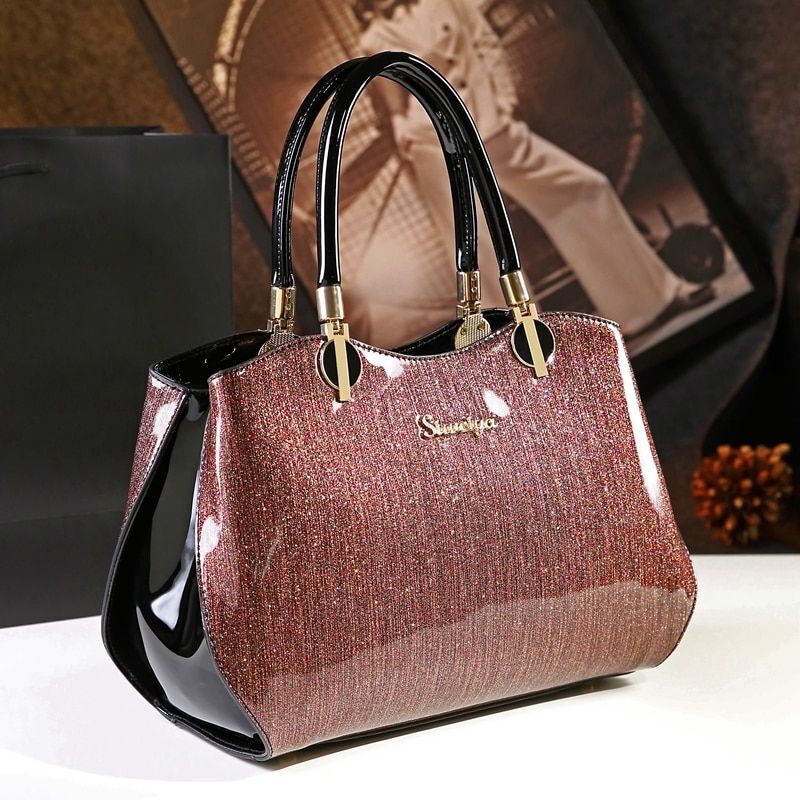 Pillow Shoulder Bag Patent Leather Handbags Messenger Clutch 33*13*22/29*12*20CM
