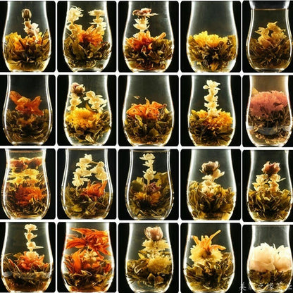 20 type Blooming Tea Green Tea Artistic Blossom Flowers Tea Blooming Tea Balls