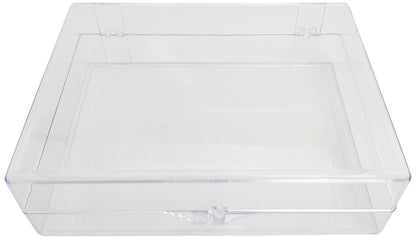 Small Clear Plastic Box, Rigid Hinged Polystyrene - 4 5⁄8 x 3 1⁄2 x 1 1⁄4"