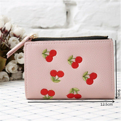 Women Wallet Coin Girl Purse Card Clmps Lady Holder Mini Cash Handbag PU Leather