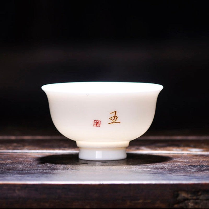 1PC Handle Master Cup The Hundred Family Surnames Customized Engraved Tea Cup