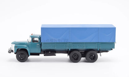 1:43 SSM ZIL-133GYA 3-axle Flatbet Truck &Cloak Construct Vehicle Diecast Model