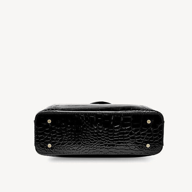 Luxury Women's Real Leather Dinner Party Handbag Crocodile Embossed Shoulder Bag