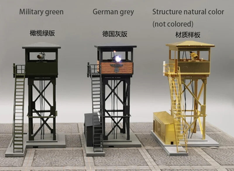 1:72 German Military Watchtower Model Military Scenario Module Alloy Finished