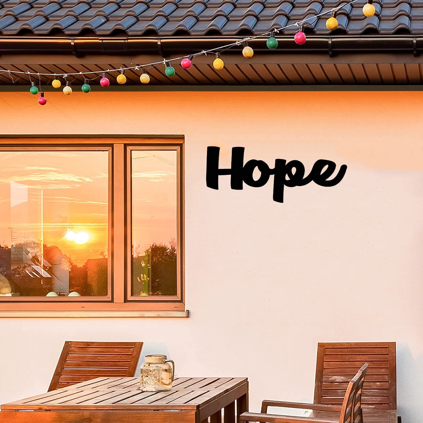 Hope Word Metal Wall Art | 8" Long X 5" High