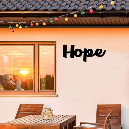 Hope Word Metal Wall Art | 8" Long X 5" High