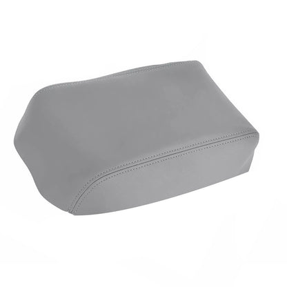 Breathable Center Console Lid Armrest Leather Cover Trim Gray For Toyota 4Runner