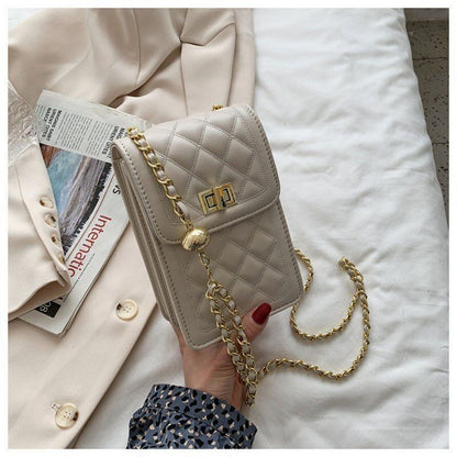 Phone Purse Diamond Chain Shoulder Bag Messenger Crossbody Purse 19*12*8CM Nylon