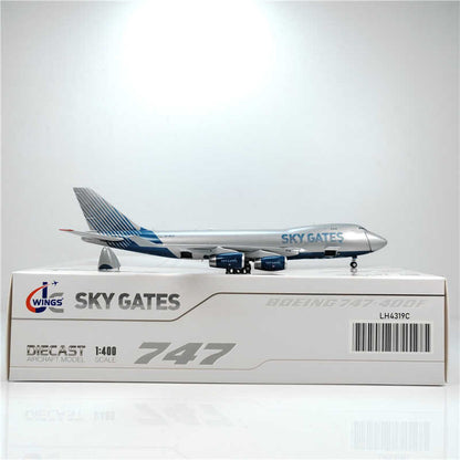 1:400 JC Wings SKY GATES BOEING B747-400F Passenger Airplane Diecast Model