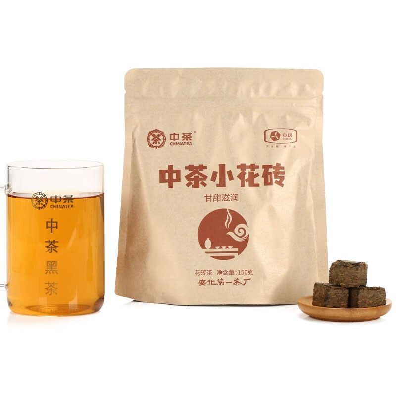 Anhua Black Tea Aging Small Flower Brick Bagged Original Tea Slices 150g