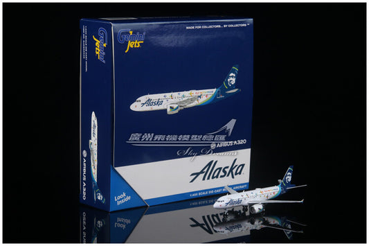 1:400 GeminiJets Alaska BOEING A320-200 Airplane Diecast Plane Aircraft Model