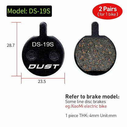 Bicycle Disc Brake Pad 2 pairs (4 pcs) Bike Hydraulic Semi-Metallic Cycling SRAM