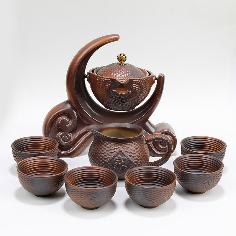 Tea Set Lazy Man Ceramic Teapot Semi Automatic Tea Making Kung Fu Tea Ceremony