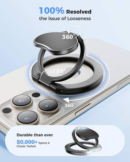 【Upgraded】 Ultra-Thin Magnetic Phone Grip for Magsafe Ring Holder, Removable Gym