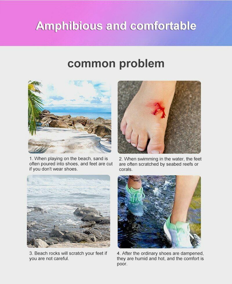Beach Water Shoes Quick-Drying Swimming Aqua Seaside Slippers Surf Light Sports