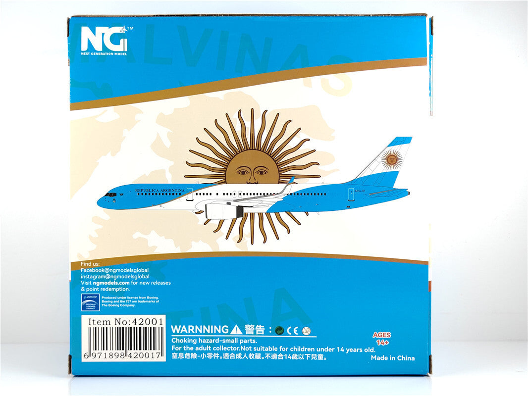1:200 NG Model REPUBLICA ARGENTINA BOEING B757-200 Pplane Diecast Aircraft Model