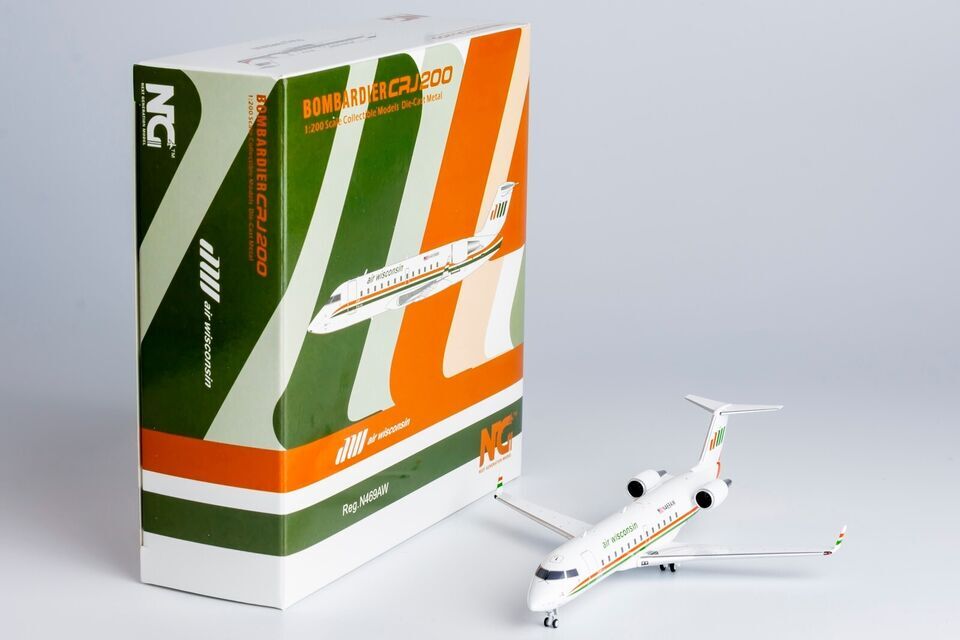 1:200 NG Model Air Wisconsin Bombardier CRJ200LR Airplane Diecast Aircraft Model