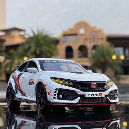 1:32 HONDA CIVIC TYPE-R Diecast Model Car Toy Vehicle Sounds Light Red Blue Gift