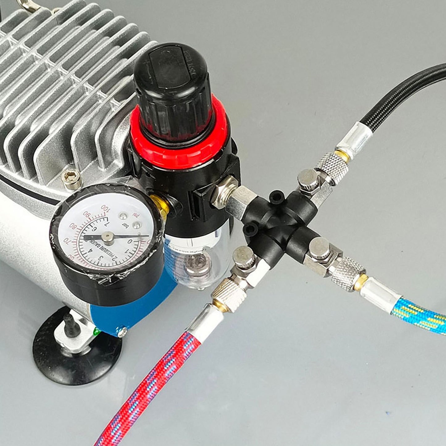 3 in1 1/8 Three Way Adjustable Air Hose Splitter Airbrush Connecting Accessories