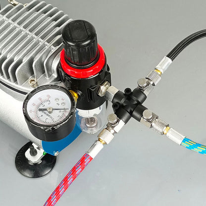 3 in1 1/8 Three Way Adjustable Air Hose Splitter Airbrush Connecting Accessories