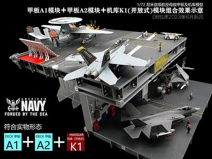 1/72 Scale Nimitz Aircraft Carrier Hangar Model Aircraft Carrier Deck Model Toy