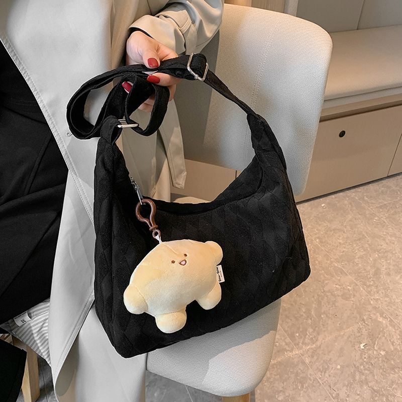 Fashionable Dumpling Bag Underarm Purse College Student Crossbody Bag 35*25*12CM