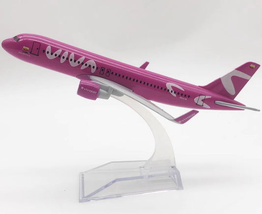 16CM VIVA AIRBUS A320 Passenger Aircraft Plane Aeroplane Diecast Airplane Model
