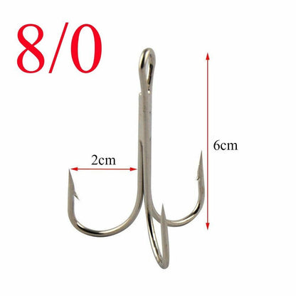 Treble Hook Fishing 50pcs 3551 O'Shughnessy High Carbon Big Game Triple Tackle