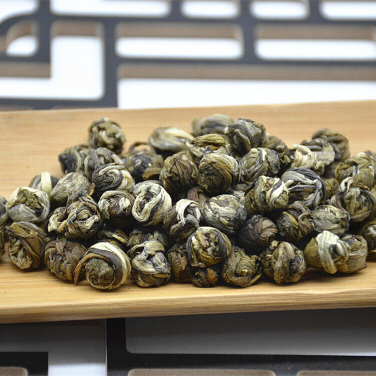 Premium Jasmine Dragon Pearl Loose Leaf Chinese Green Tea Hand Rolled Balls