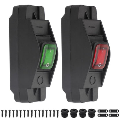2PCS IP66 Waterproof Inline Cord Switch For 14AWG 16AWG Cable Lamp Appliance