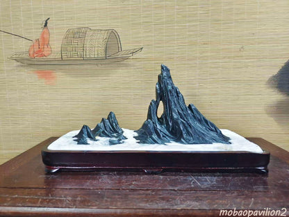 Natural Stone Mountain Stones Bonsai Suiseki Lingbi Stone White Home Design