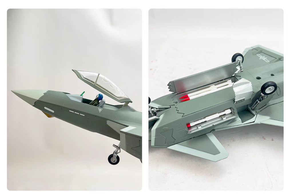1:48 45CM AVIC J-20 Stealth Fighter Jet PlaneDiecast Military Aircraft Model
