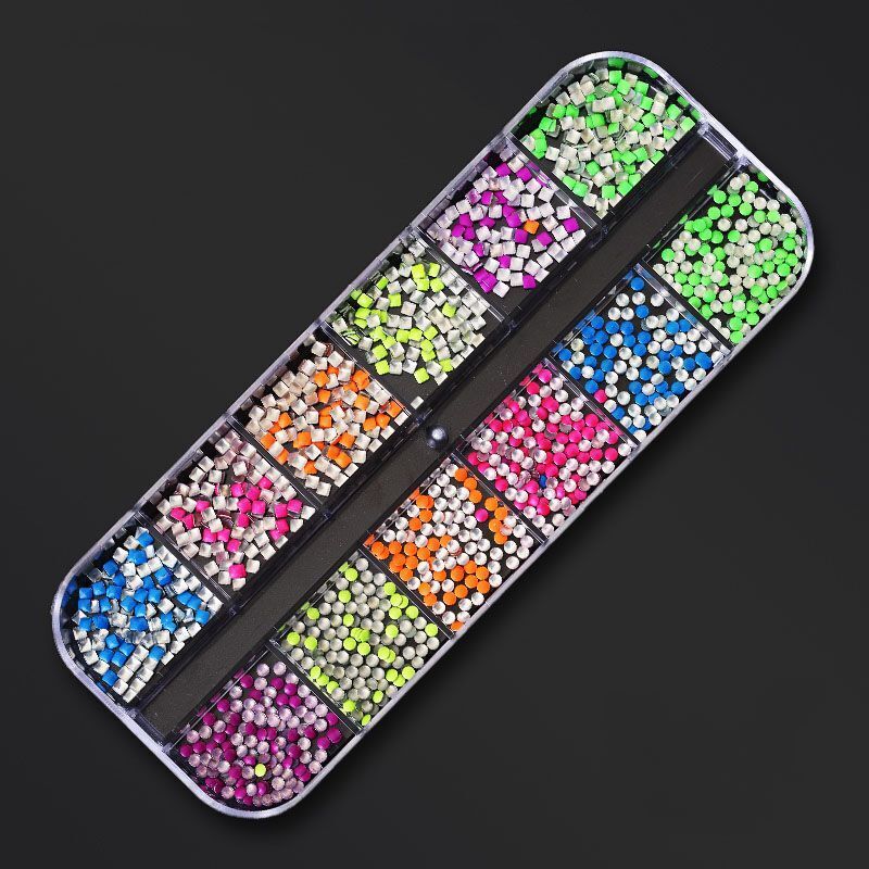 Nail Art Decor 12Design Box 3D Irregular Abalone Seashell Fragment Flakes Charms