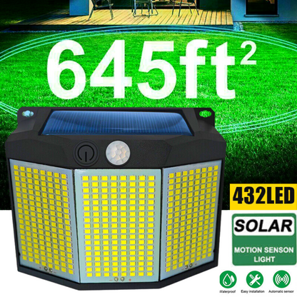 990000LM Lampara Solar Luces De Calle LED Con Sensor 432 LED Para Patio Jardin