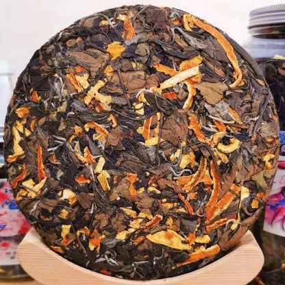 300g Xinhui Tangerine Peel White Tea Gong Mei Aged Tangerine Peel Bai Cha Cake