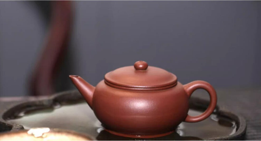 150cc chinese Yixing Handmade Zisha Dicaoqing clay Teapot ShuiPing Hu Tea Pot