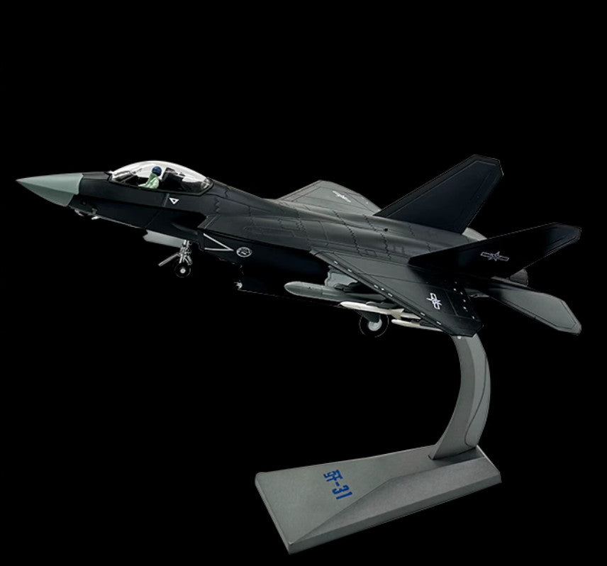 1:48 AF1 China J-31 Gyrfalcon Stealth FC-31 Fighter Plane Diecast Aircraft Model