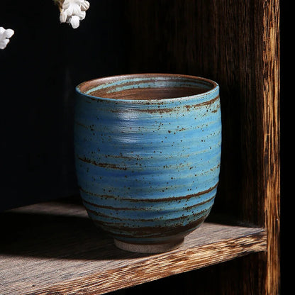 1pc 3.03" Retro Handmade Glaze Tea Cup Kung Fu Teacup Large-capacity Ceramic Cup
