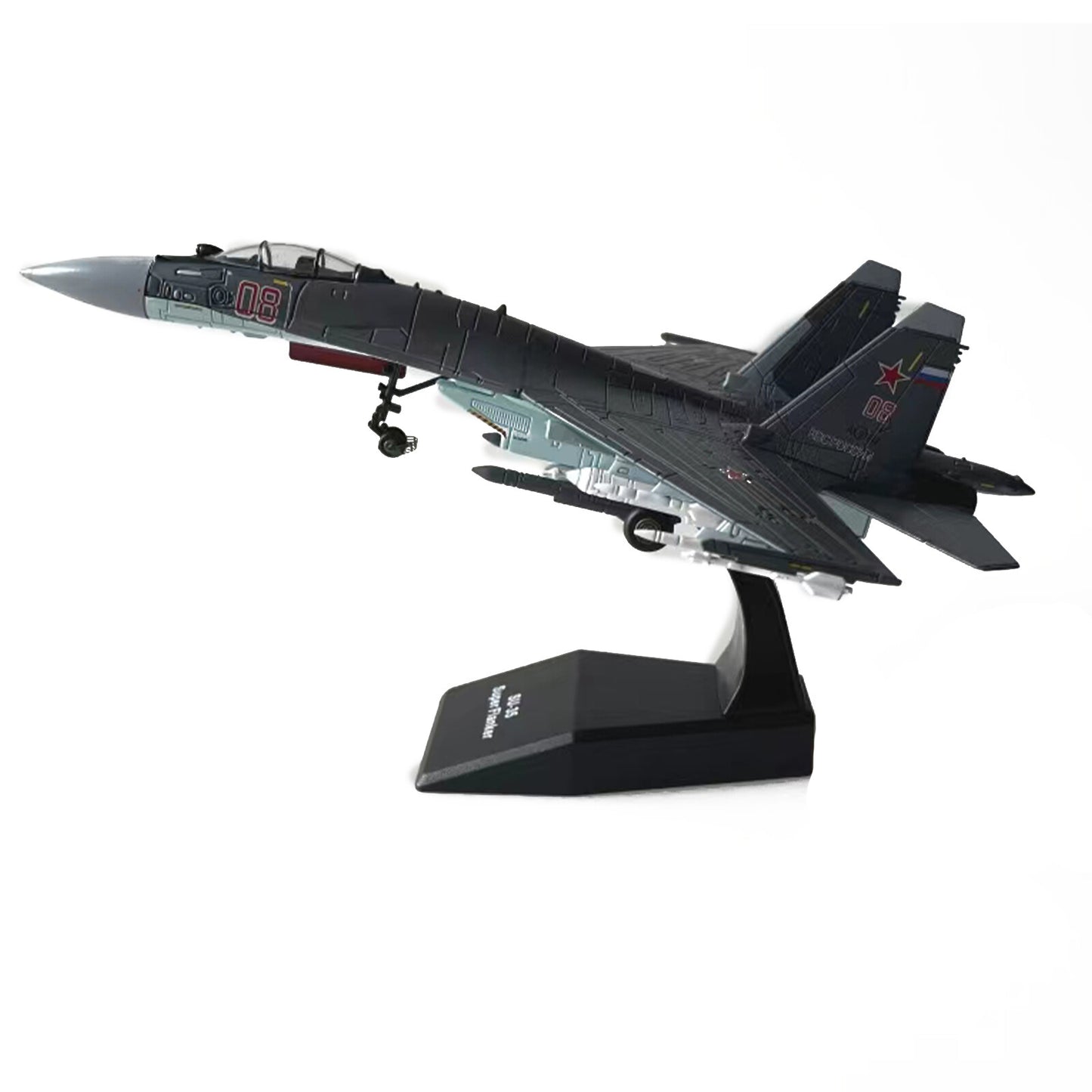 1/100 SU-35 Super Flanker Heavy Aircraft Fighter Model Military Ornament Display