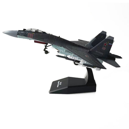 1/100 SU-35 Super Flanker Heavy Aircraft Fighter Model Military Ornament Display
