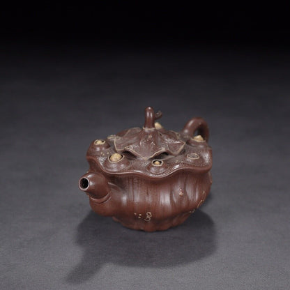 Chinese Yixing Zisha Clay Handmade Exquisite Teapot（莲子 底款：蒋蓉）